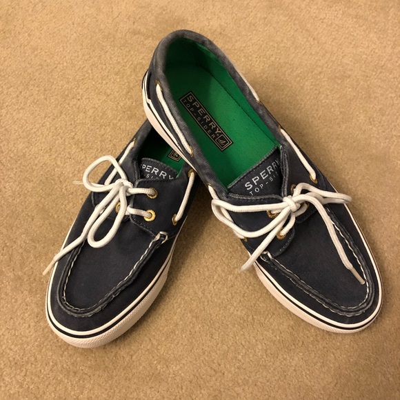 Sperry topsiders size 6.5 - Navy canvas - Picture 2 of 3